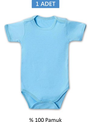 Royaleks Mavi Yarım Kol Body Zıbın 7-12 Yaş Çocuklar Için (1 Adet) Alttan Çıtçıtlı Özel Gereksinimli