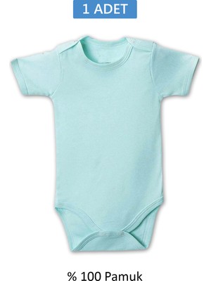 Royaleks Yeşil Yarım Kol Body Zıbın 2-7 Yaş Çocuklar Için (1 Adet) Alttan Çıtçıtlı Özel Gereksinimli