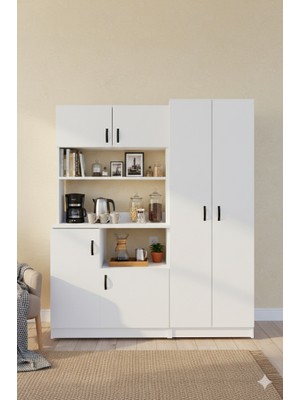 KZY Mocha 1-3  Çok Amaçlı Erzak,kiler,mutfak Dolabı