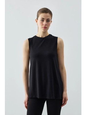 Cemo Kadın Bisiklet Yaka Kolsuz Basic Bluz