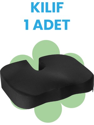 44*36*9cm Viscofoam Coccyx Minder Kılıfı (Siyah)