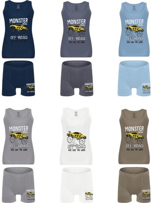 GMG Collection Baby 6 Lı Paket Erkek Çocuk Boxer Atlet Takım