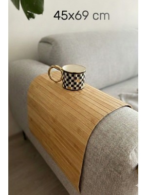 Primeaks 45X69 Bambu Servis Matı – Masa, Sehpa ve Koltuk Başlığı Için