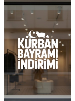 New Jargon Kurban Bayramı Indirimi Yazılı Cam Sticker – Vitrin Yazısı