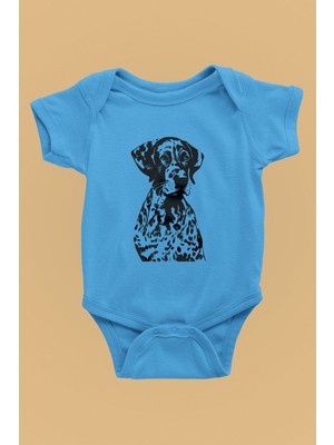 Darkhane Alman Shorthair - Köpek Baskılı Unisex Turkuaz Bebek Body - Zıbın BB003