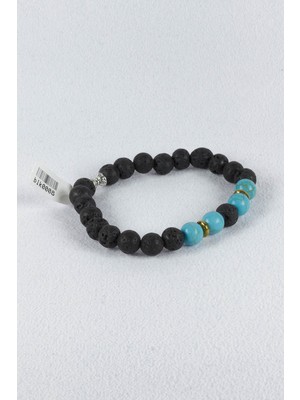 Orijinal Lav Taşı Turkuaz Taşı Hematit Taşı Kombinli Bileklik BLK0008