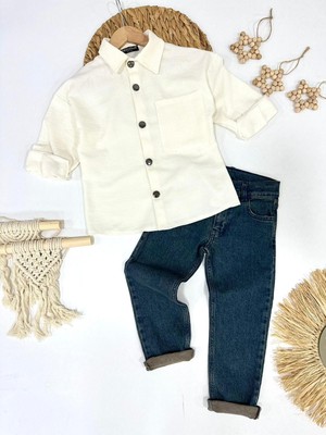 Erkek Çocuk Kot Pantolon Gömlek Bayramlık Takım