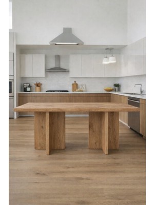 Mobilyacın Dikdörtgen Salon Yemek Masası 180X90-AFRIKA Ceviz