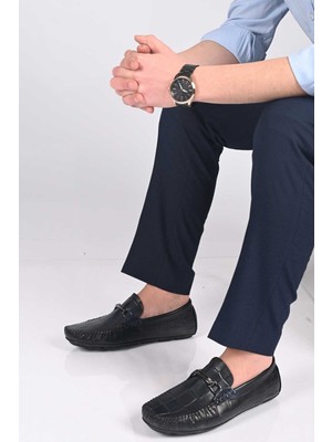 Bestello Bağcıksız Tokalı Poliüretan Taban Hakiki Deri Loafer 028-1070 Erkek Ayakkabı