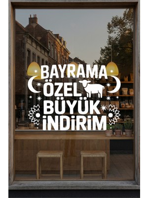 New Jargon Bayrama Özel Cam Vitrin Sticker – Mağaza Bayram Yazısı