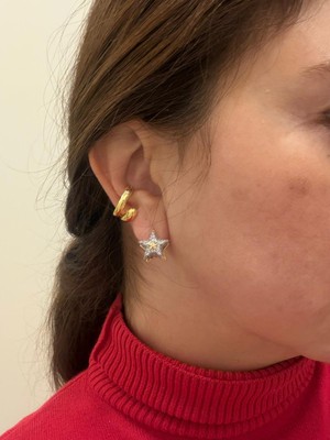 Theory Jewelry Luna Double Star Küpe