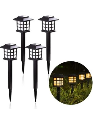 Gaman Solar Güneş Enerjili Sensörlü Bahçe Süsleme Peyzaj Lambası 6 Adet Yol Işığı Seti Çim Lambası