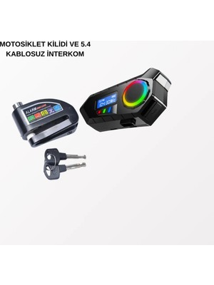 Bluetooth 5.4 Kablosuz Interkom+ Motor Disk Kilidi Tdms-07