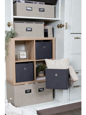 ALAS 3 Adet Raf Organizer Kare Kutu Dolap Düzenleyici