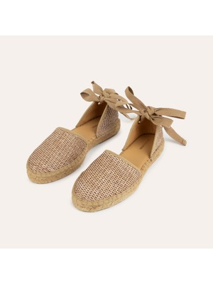 Bağlama Detaylı Hasır Espadril