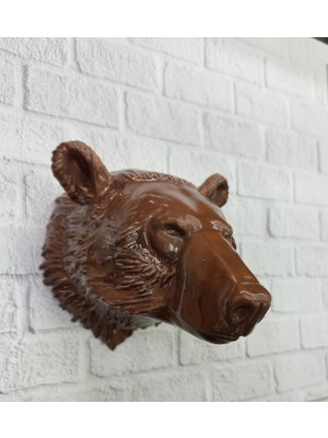 Ayı Başı Duvar Dekoru Modern Asılabilir Heykel 25X19 cm Tdms-07