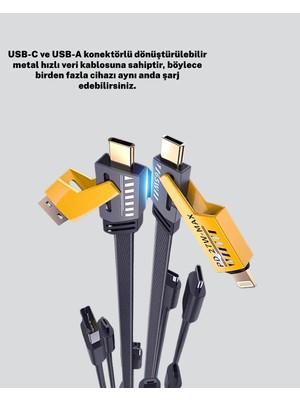 Akıllı Telefon Tablet Laptop Uyumlu 65W Güçlü Veri Kablosu Tdms-07