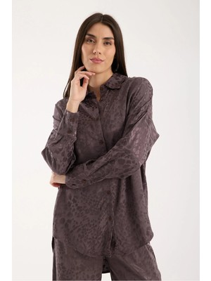 Win Moda Kadın Günlük Takım - Baggy Pantolon ve Salaş Gömlek - Dokulu Takım