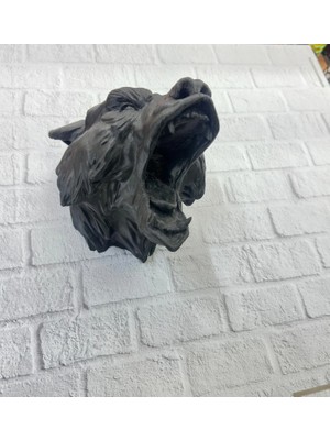 Siyah Ayı Duvar Süsü Dekoratif Asılabilir Heykel Ev Ofis Aksesuarı Tdms-07