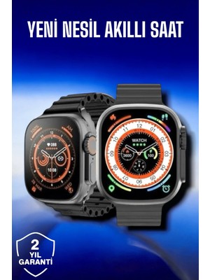 45 mm Gri Kasa Ultra Akıllı Saat Sesli Görüşme, Sağlık Takibi, Suya Dayanıklı Tdms-07