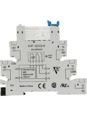 Panasonic 41F-1Z-C4-N-5 Soket + APF30224, 24VDC 6A Spdt 1 Form C Röle Takım