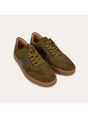 Bağcıklı Deri Sneaker Ayakkabı