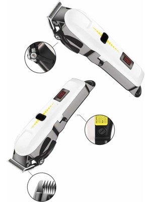 Profesyonel Şarjlı Tıraş Makinesi Turbo Kablosuz Saç Kesme Makinesi Tdms-07