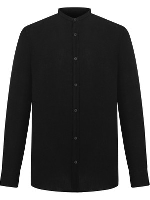 Keten Karışımlı Regular Fıt Gömlek