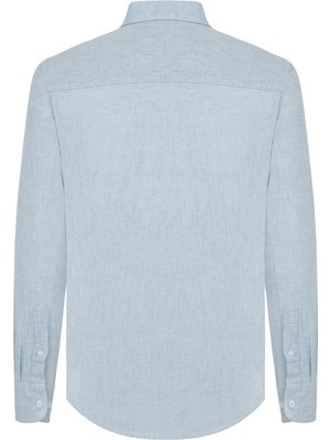 Keten Karışımlı Regular Fıt Gömlek