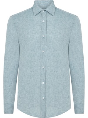 Keten Karışımlı Regular Fıt Gömlek