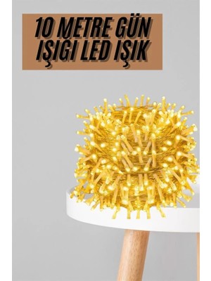 Dekoratif Peri LED 100 Ledli Gün Işığı Pilli 10 Metre Gün Işığı Tdms-07
