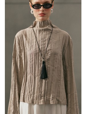 Manuka Crush Kumaşlı Bluz Taş