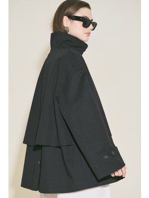 Manuka Rıa Tasarım Trençkot Siyah