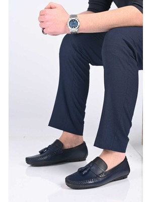 Bestello Bağcıksız Püsküllü Poliüretan Taban Hakiki Deri Loafer 028-2021-26Y Erkek Ayakkabı