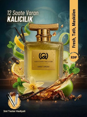 Giovanni William Sweet Dream Eros Erkek Parfümü Yazlık Fresh | Bergamot, Nane, Sandal, Versace, Sedir, Portakal Ağacı