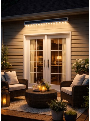 Gaman Solar Güneş Enerjili , Uzaktan Kumandalı Wallwasher LED Işık 100CM Günışığı - Sensörlü Kumandalı