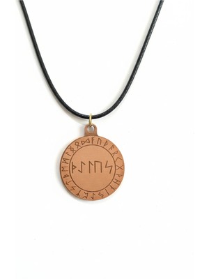 Güney Takı Store Rune Zayıflama Sembollü Saf Bakır Kolye