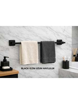 Onno Black Icon Uzun Havluluk