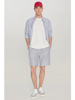 Altınyıldız Classics Pamuklu Standart Fit Normal Kesim Beli Bağlamalı Yan Cepli Örme Şort