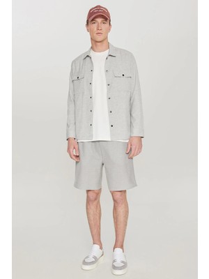 Altınyıldız Classics Pamuklu Standart Fit Normal Kesim Beli Bağlamalı Yan Cepli Örme Şort