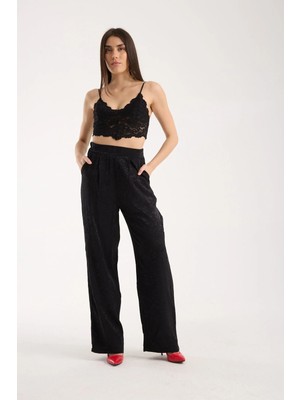 Win Moda Kadın Günlük Takım - Baggy Pantolon ve Salaş Gömlek - Dokulu Takım