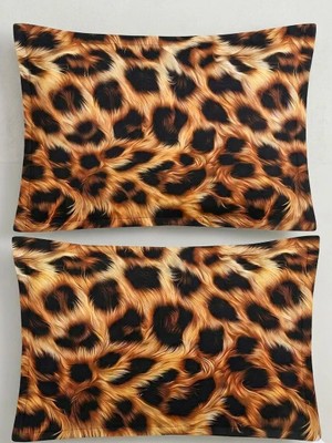 More Home %100 Pamuklu 5d Kapaklı Yastık Kılıfı (2 Adet) 50 x 70 cm -Leopar Postu