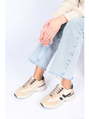 Bestello Bağcıklı Termo Taban Hakiki Deri Sneaker 338-7102 Kadın Ayakkabı