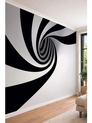 Dreamwall Hipnotik Girdap - 3D Derinlik Etkili Tek Parça Tekstil Duvar Kağıdı
