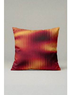 Viki Concept Kırmızı Sarı Geçişli Soyut Desenli Kırlent Kılıfı 037 – Modern Dekoratif Yastık Kılıfı 45X45 cm