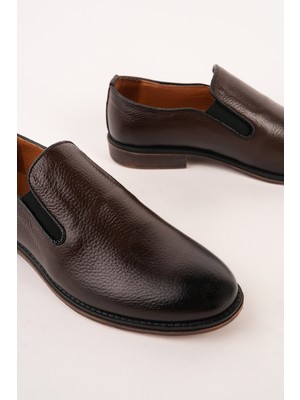 Muggo Crish Hakiki Deri Bağcıksız Erkek Günlük Klasik Casual Ayakkabı