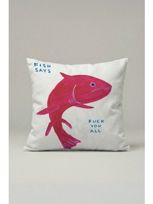 Viki Concept Pop Art Pembe Balık Kırlent Kılıfı 003 – Avangard 45X45 cm Dekoratif Yastık Kılıfı