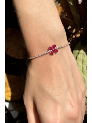 Spossy Silver Jewelry Papatya Su Yolu Bileklik