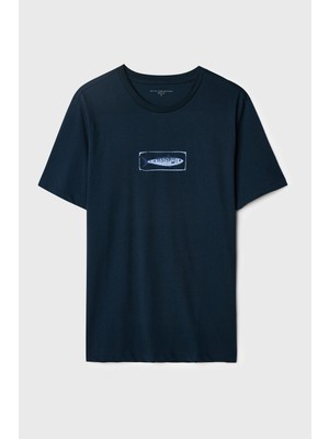 Baskılı Bisiklet Yaka T-Shırt