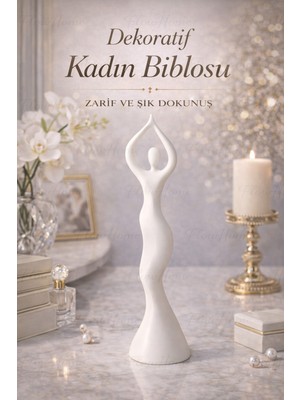 Flow Home Dekoratif Beyaz Dans Eden Kadın Modern Heykel Biblo Salon Masa Üstü Süsü Raf Dekoru Ev Dekorasyonu